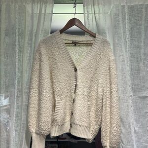 Who What Wear Cream Cardigan Sweater